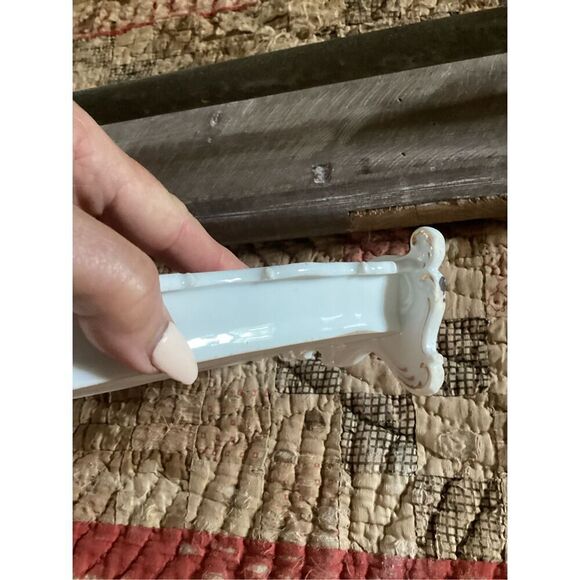 Herend Dresden Handpainted Gilded Porcelain  Single Slot Letter Holder STUNNING - Picture 9 of 10